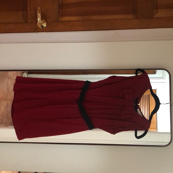 Sandro red bow dress size 3 - Picture 2 of 4